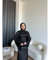 Pln- Aslıhan Saten Elbise - Siyah