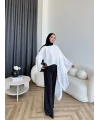 Pln - Bella Organik Keten Bluz - Beyaz