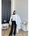 Pln - Bella Organik Keten Bluz - Beyaz