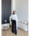 Pln - Bella Organik Keten Bluz - Beyaz