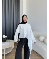 Pln - Bella Organik Keten Bluz - Beyaz