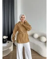 Pln - Crush Kumaşlı Bluz - Sarı