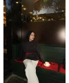 Pln - Crush Kumaşlı Bluz - Siyah