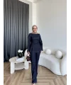 Pln - Esman Yırtmaç Detay Kot Takım