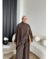 Pln - Julia Yarasa Kol Takım - Kahve