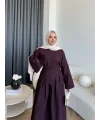 Pln - Maim Keten Pantolonlu Takım - Bordo