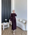 Pln - Maim Keten Pantolonlu Takım - Bordo