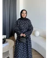 Pln - Ponpon Belden Oturtma Elbise - Siyah