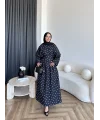 Pln - Ponpon Belden Oturtma Elbise - Siyah