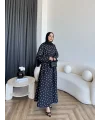 Pln - Ponpon Belden Oturtma Elbise - Siyah