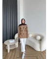 Pls-Kurdele Detay Triko Kazak - Camel