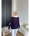 Pls-Kurdele Detay Triko Kazak - Lacivert