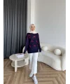 Pls-Kurdele Detay Triko Kazak - Lacivert
