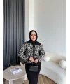Pls-Leopar Jile Elbise - Beyaz
