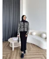 Pls-Leopar Jile Elbise - Beyaz