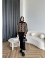 Pls-Leopar Jile Elbise - Camel