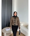 Pls-Leopar Jile Elbise - Camel