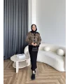Pls-Leopar Jile Elbise - Camel