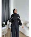 Pwn - İkbal Yan Şeritli Takım - Siyah