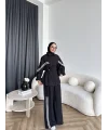 Pwn - İkbal Yan Şeritli Takım - Siyah