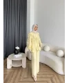Pwn - Kante Fırfır Detay Takım - Sarı