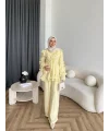 Pwn - Kante Fırfır Detay Takım - Sarı
