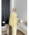 Pwn - Kante Fırfır Detay Takım - Sarı