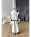 Pwn - Misia Etnik Desen Takım - Beyaz