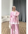 Pwn - Misia Etnik Desen Takım - Pembe