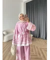 Pwn - Misia Etnik Desen Takım - Pembe