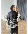 Pwn - Misia Etnik Desen Takım - Siyah