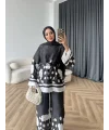 Pwn - Misia Etnik Desen Takım - Siyah