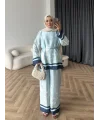 Pwn - Misia Etnik Desen Takım - Turkuaz