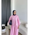 Pwn - Rosalla Paça Lastikli Oysh Takım - Pembe