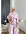 Pwn - Soya Çiçek Desen Takım - Pembe