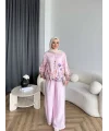 Pwn - Soya Çiçek Desen Takım - Pembe