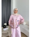 Pwn - Soya Çiçek Desen Takım - Pembe