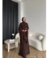 Qsh - Larmin Bel Detay Sandy Elbise - Kahve