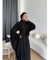 Qsh - Larmin Bel Detay Sandy Elbise - Siyah