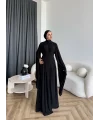 Qsh - Larmin Bel Detay Sandy Elbise - Siyah