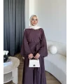 Qu - Arya Pelerinli Pantolonlu Takım - Bordo