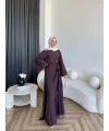 Qu - Arya Pelerinli Pantolonlu Takım - Bordo