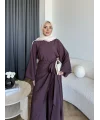 Qu - Arya Pelerinli Pantolonlu Takım - Bordo