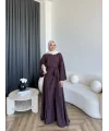 Qu - Arya Pelerinli Pantolonlu Takım - Bordo