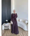 Qu - Arya Pelerinli Pantolonlu Takım - Bordo