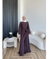 Qu - Arya Pelerinli Pantolonlu Takım - Bordo