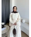Qu - Arya Pelerinli Pantolonlu Takım - Taş ÖN SİPARİŞ