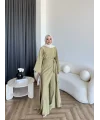 Qu - Arya Pelerinli Pantolonlu Takım - Yeşil