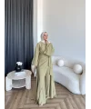 Qu - Arya Pelerinli Pantolonlu Takım - Yeşil