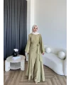 Qu - Arya Pelerinli Pantolonlu Takım - Yeşil